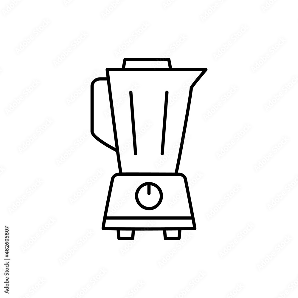 Blender icon in black line style icon, style isolated on white background Blender icon in black line style icon, style isolated on white background