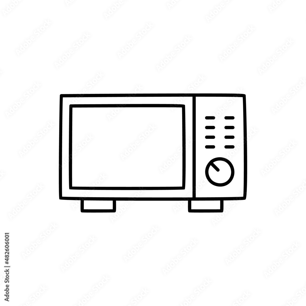Oven Icon in black line style icon, style isolated on white background Oven Icon in black line style icon, style isolated on white background