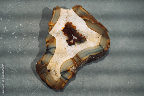 Piece of natural agate for making dragons and jewelry