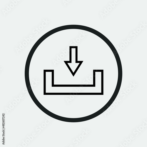 upload icon vector on white background
