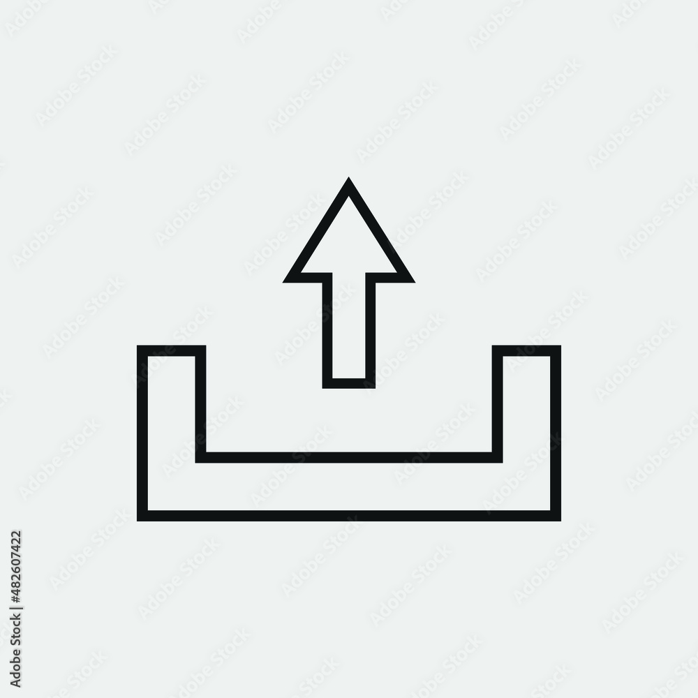 upload icon vector on white background upload icon vector on white background