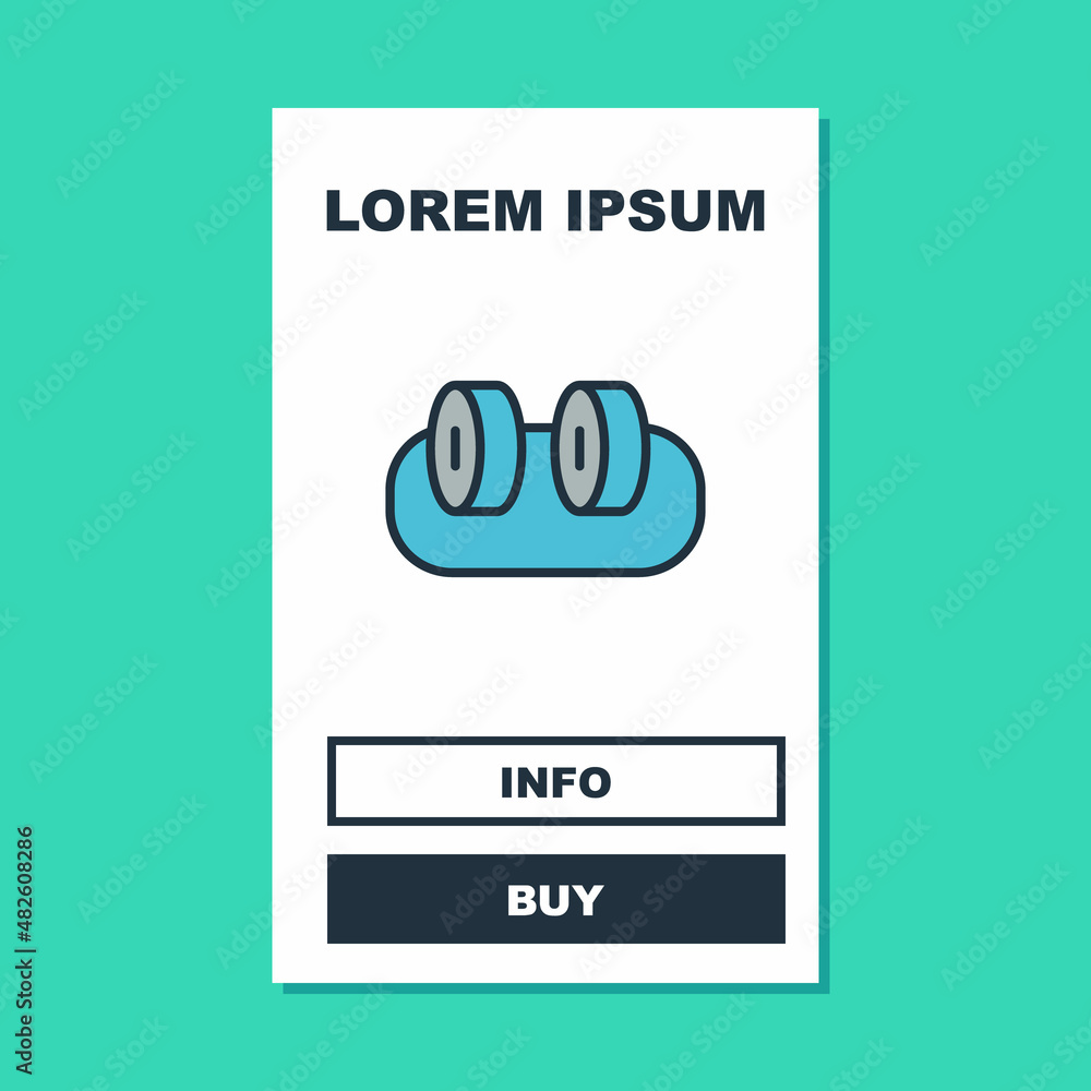 Filled outline Sushi icon isolated on turquoise background. Traditional Japanese food. Vector Filled outline Sushi icon isolated on turquoise background. Traditional Japanese food. Vector