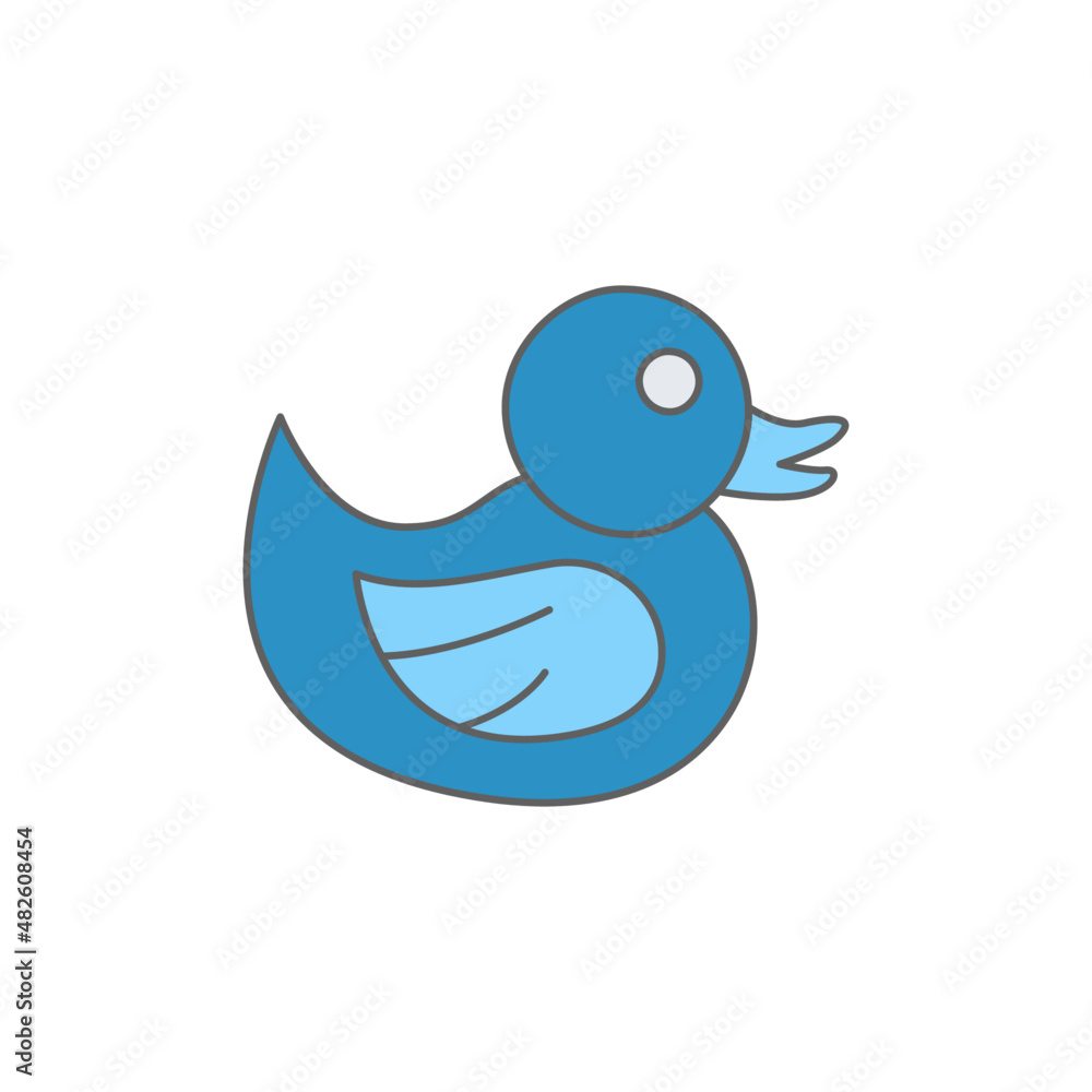 rubber duck, bathroom toy icon in color icon, isolated on white background rubber duck, bathroom toy icon in color icon, isolated on white background
