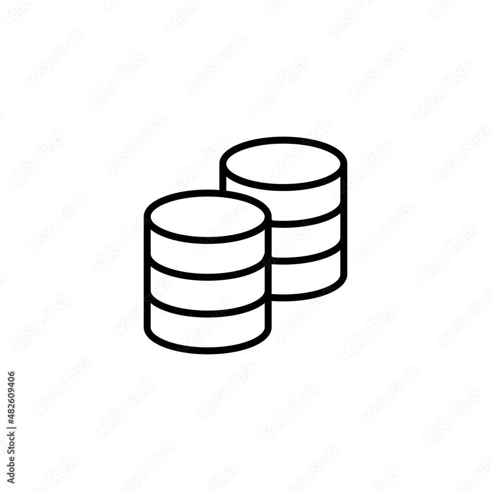 Database icon. database sign and symbol Database icon. database sign and symbol