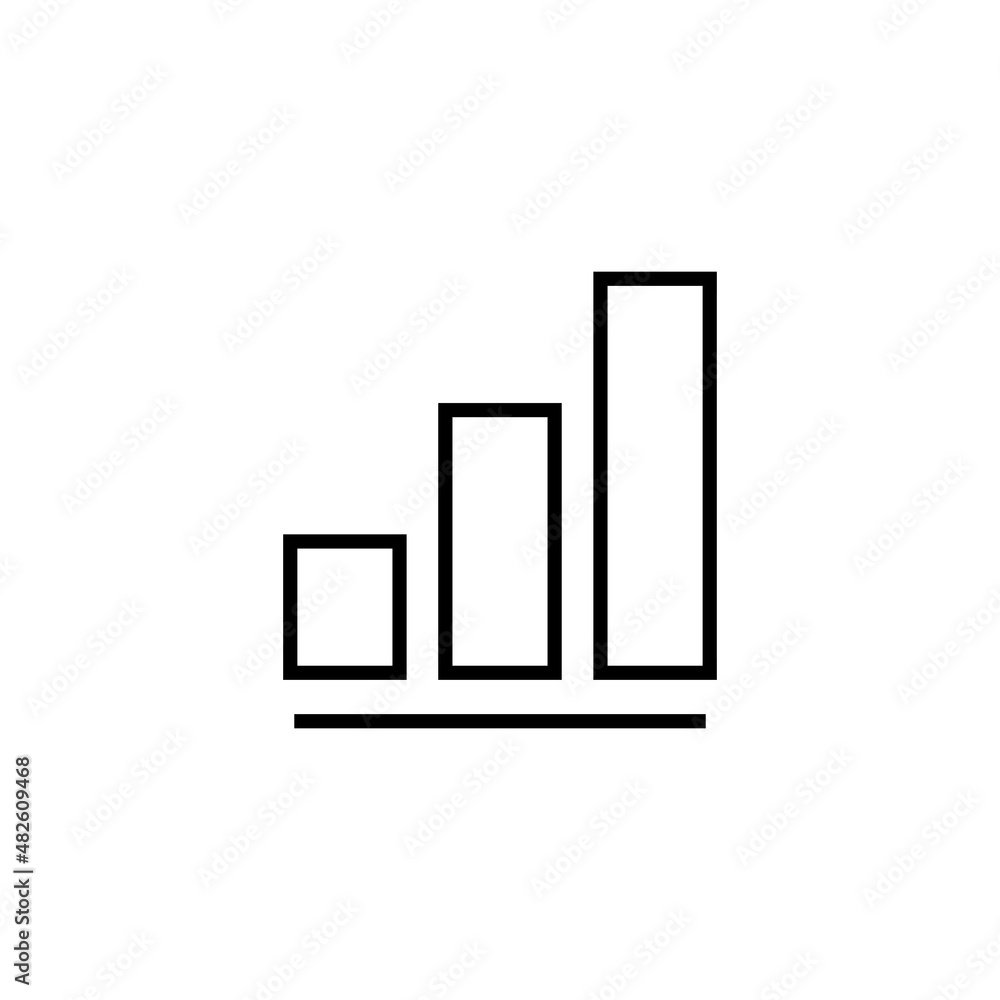 Growing graph Icon. Chart sign and symbol. diagram icon Growing graph Icon. Chart sign and symbol. diagram icon
