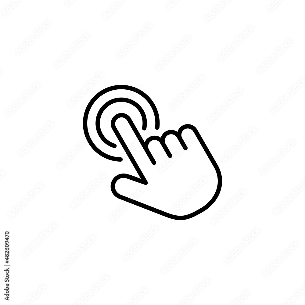 Hand click icon. pointer sign and symbol. hand cursor icon Hand click icon. pointer sign and symbol. hand cursor icon
