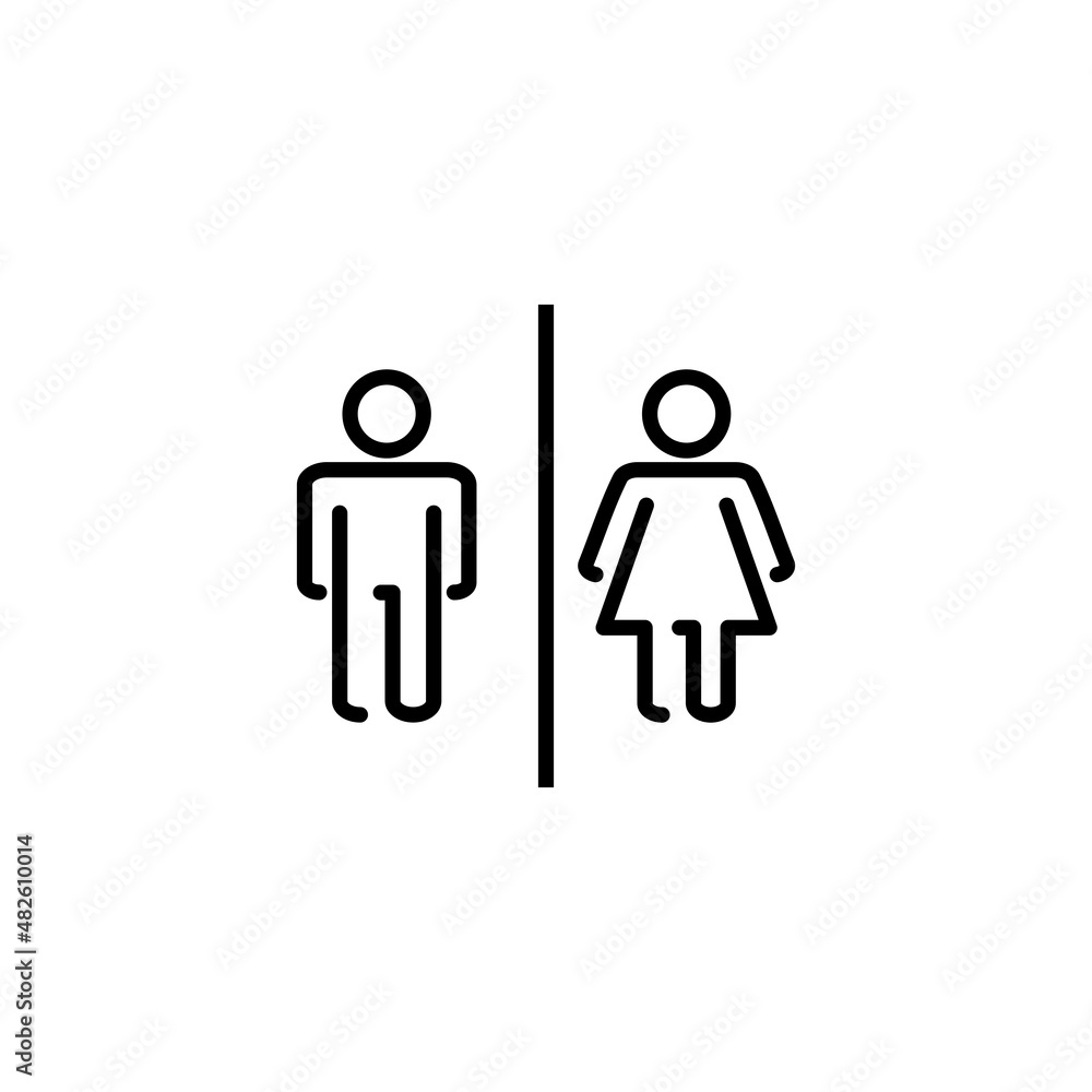 Toilet icon. Girls and boys restrooms sign and symbol. bathroom sign. wc, lavatory Toilet icon. Girls and boys restrooms sign and symbol. bathroom sign. wc, lavatory