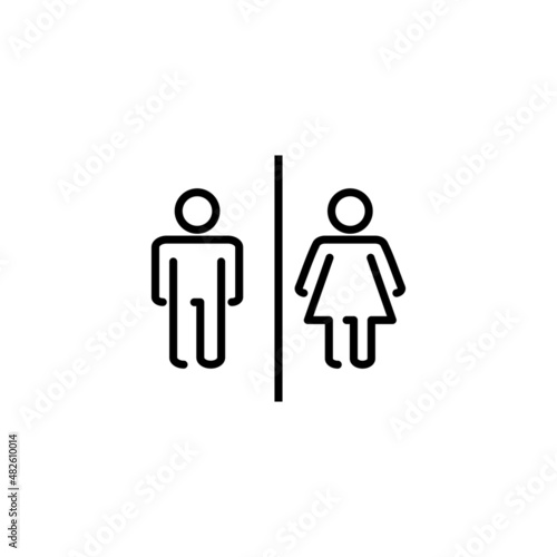 Toilet icon. Girls and boys restrooms sign and symbol. bathroom sign. wc  lavatory