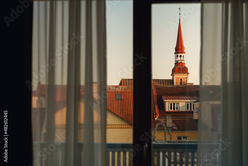 View from the window on the old town of Pärnu.