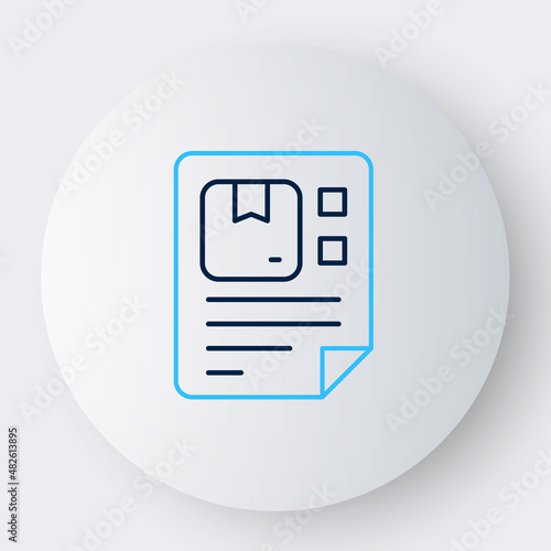 Line Waybill icon isolated on white background. Colorful outline concept. Vector