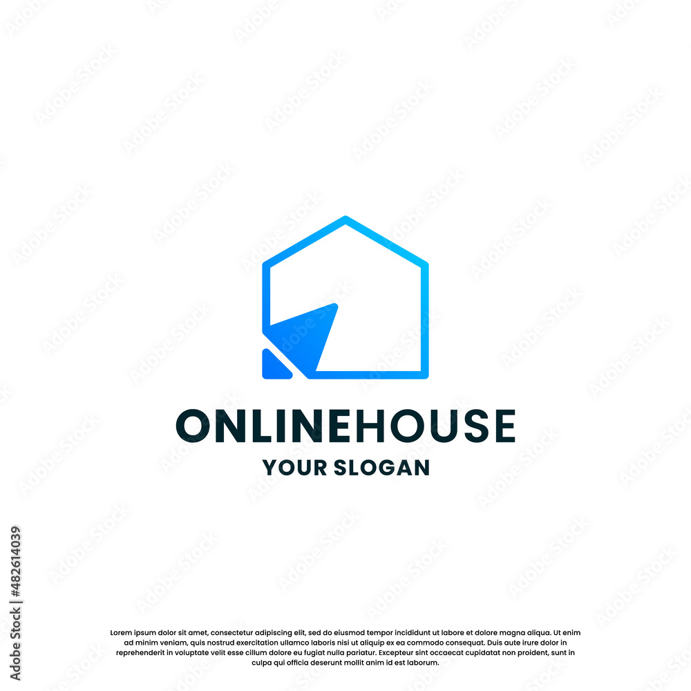 online house logo design. logo for home and property selling business