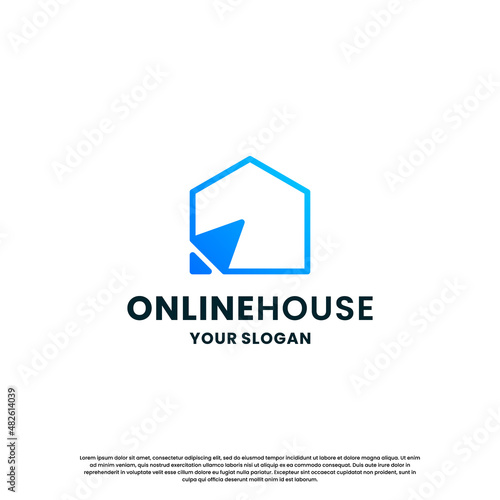 online house logo design. logo for home and property selling business