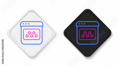 Line Taxi mobile app icon isolated on white background. Mobile application taxi. Colorful outline concept. Vector
