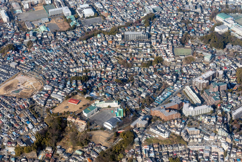 横浜市の三殿台遺跡付近を空撮