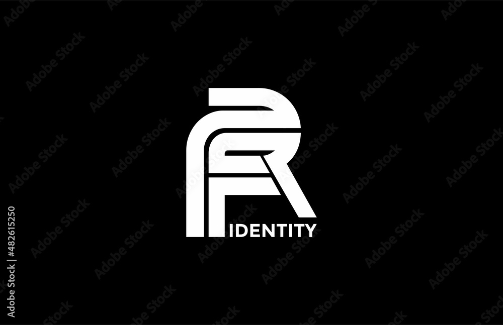Bold Combine Letter FR Logo Design Vector Bold Combine Letter FR Logo Design Vector