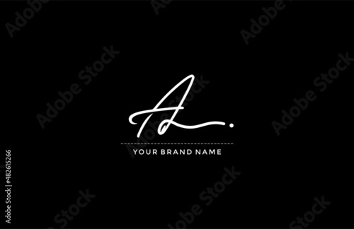 Minimalist Signature Lettering Initial A Logo Design