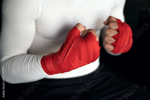 Elastic bandages for boxing on the hands © muse studio