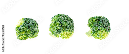 Fresh broccoli isolated on white background.