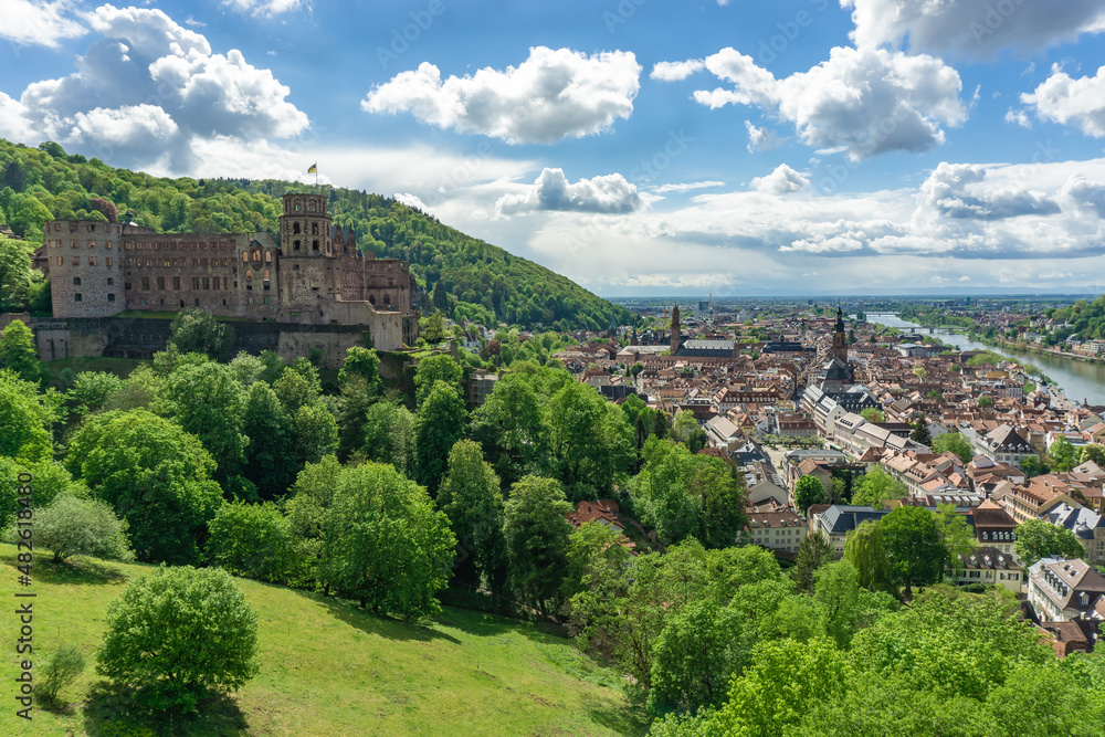 Cityview over the old city of Heidelberg, Germany
