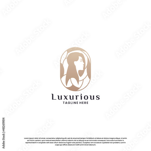 luxury beauty salon and spa logo design inspiration © Dendika