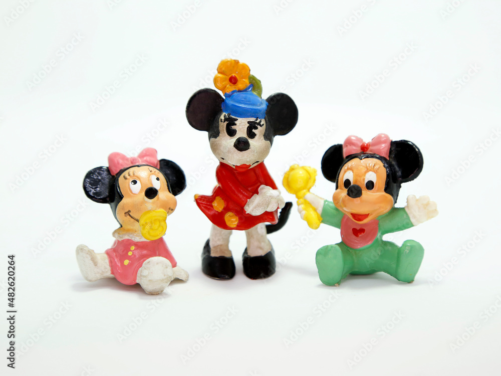 Minnie Mouse and her nieces. Baby Minnie Mouse. Little Minnie with