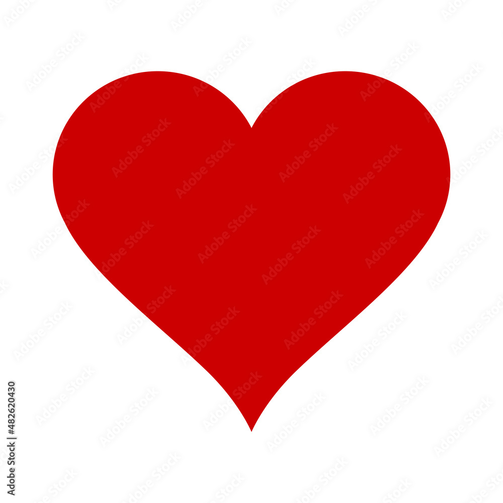 Hearts Suit. Casino icon. Vector illustration