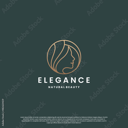 beauty nature logo design. elegance logo for beauty salon and spa.