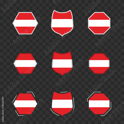 Free Download National symbols of Austria on a dark transparent background, vector flags of Austria. - GFXLoad