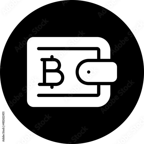 bitcoin wallet glyph icon