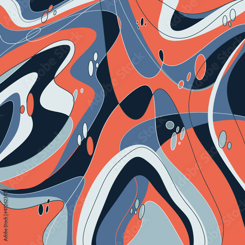Abstract backgrounds. Hand drawn various shapes and doodle objects. Contemporary modern trendy vector illustrations.