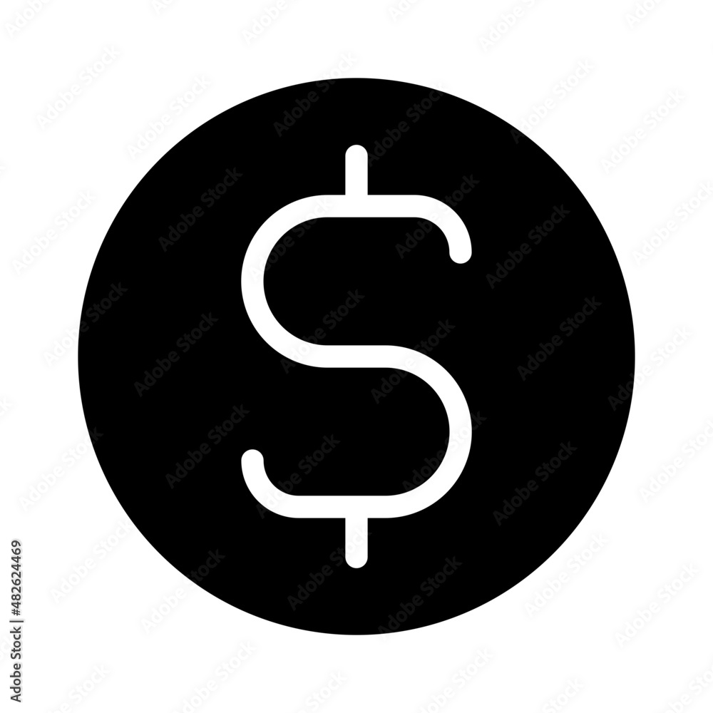 Obraz premium dollar icon - solid style