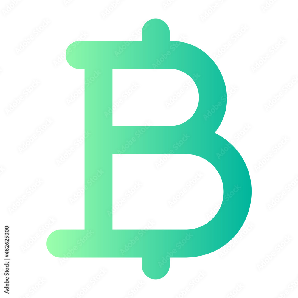 Obraz premium bitcoin gradient icon