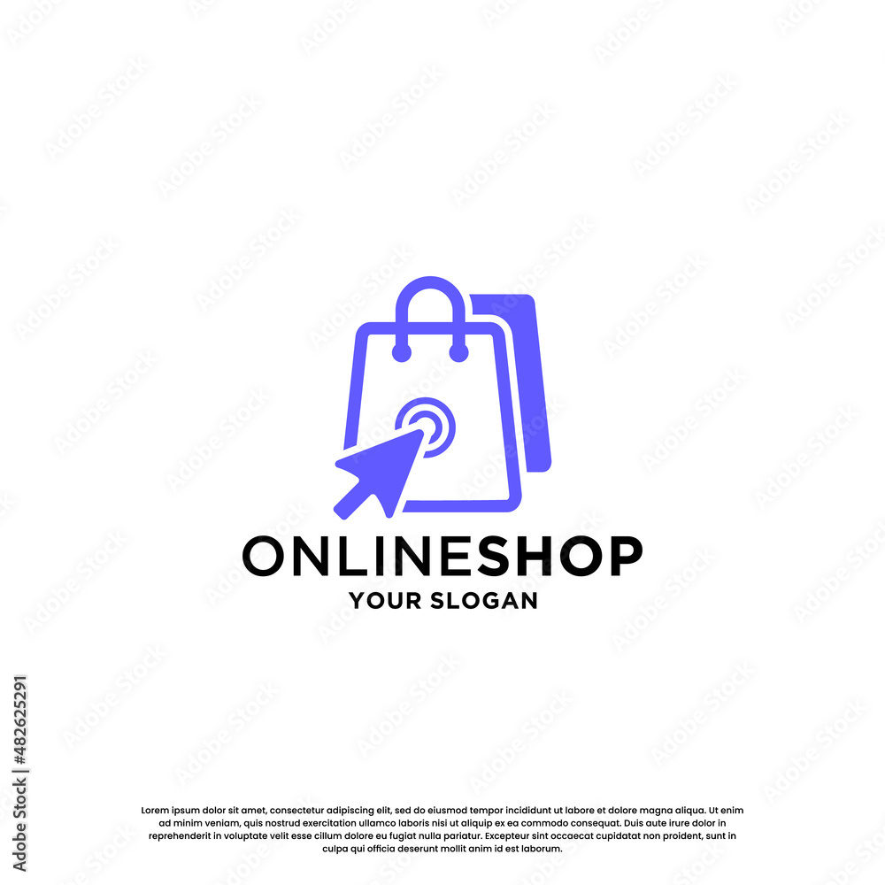 online shopping logo design. quick shopping store logo template online shopping logo design. quick shopping store logo template