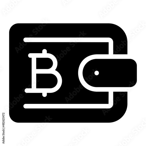 bitcoin wallet glyph icon
