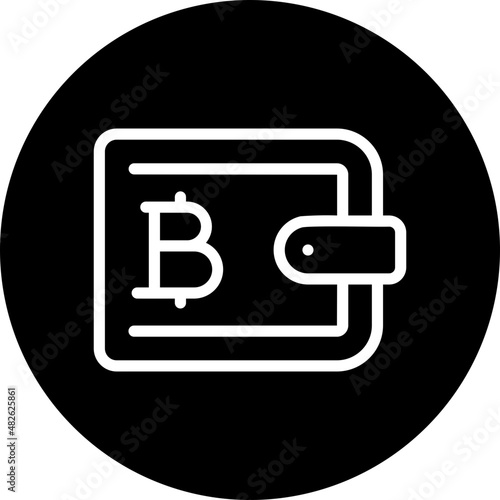 bitcoin wallet glyph icon