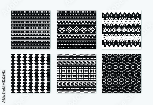  Waves geometric seamless pattern Collection