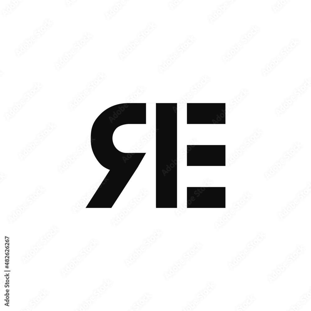 RE Logo Monogram. Letter RE Logo Design Identity. Simple ER Initials for Logo Identity RE Logo Monogram. Letter RE Logo Design Identity. Simple ER Initials for Logo Identity