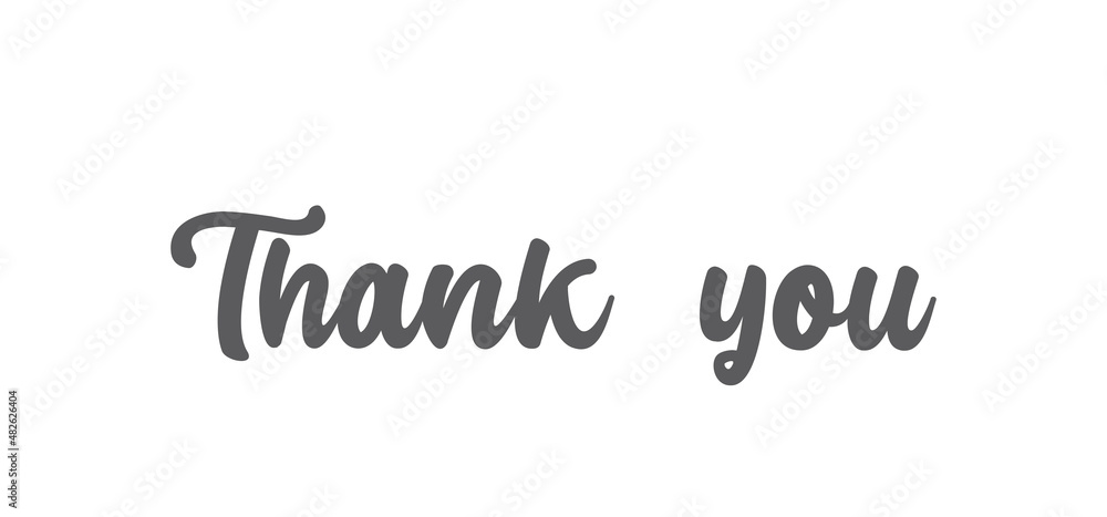 Thank you lettering. Thanks message calligraphy in modern hand drawn style font. Thank you lettering. Thanks message calligraphy in modern hand drawn style font.