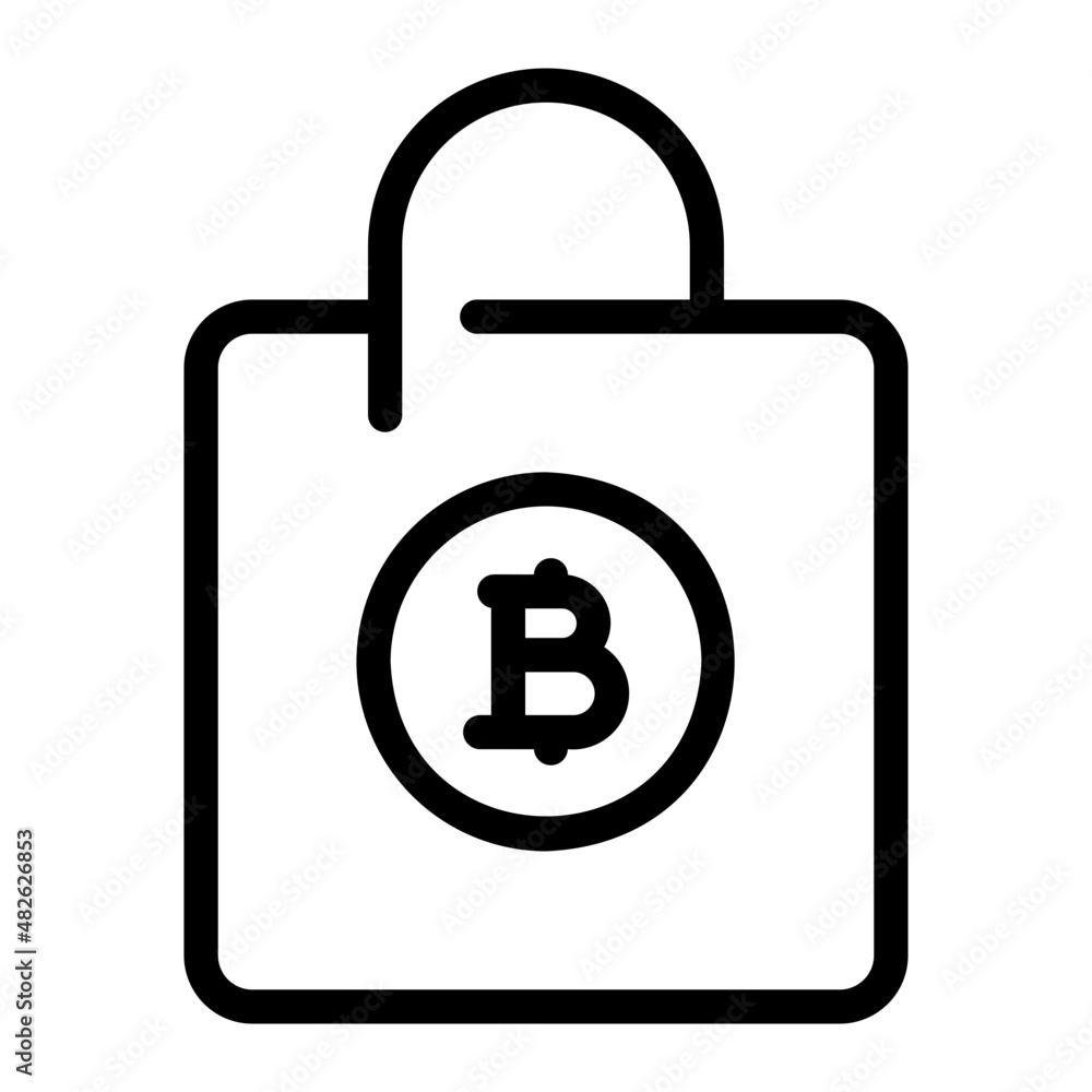 shopping bag line icon shopping bag line icon