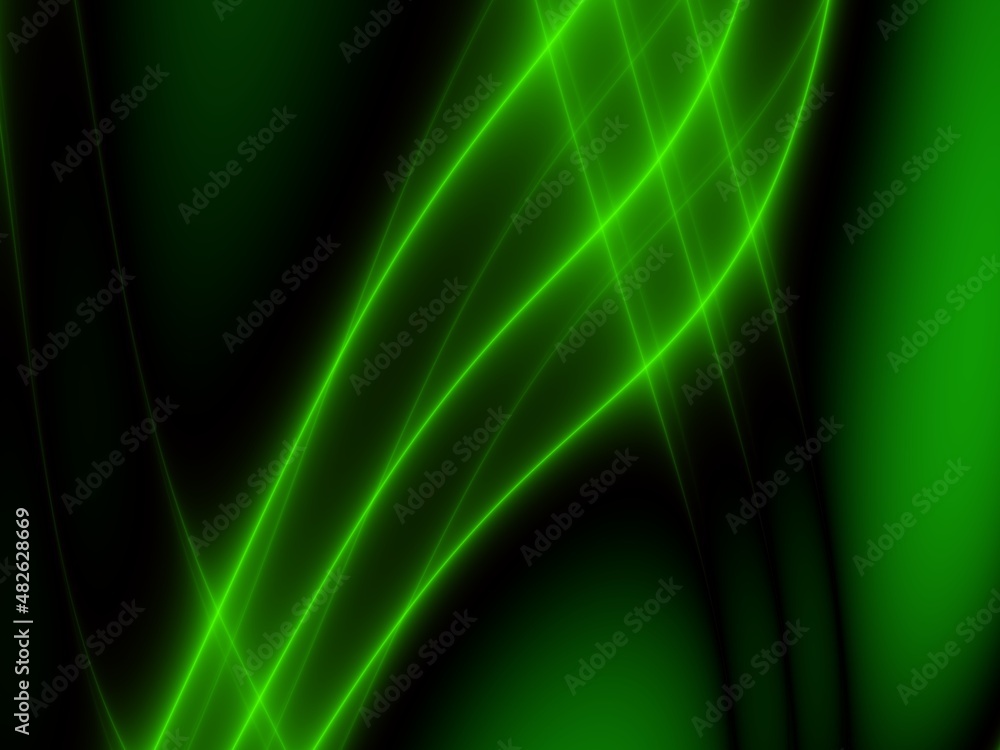 Fototapeta premium Light flame art neon green color design