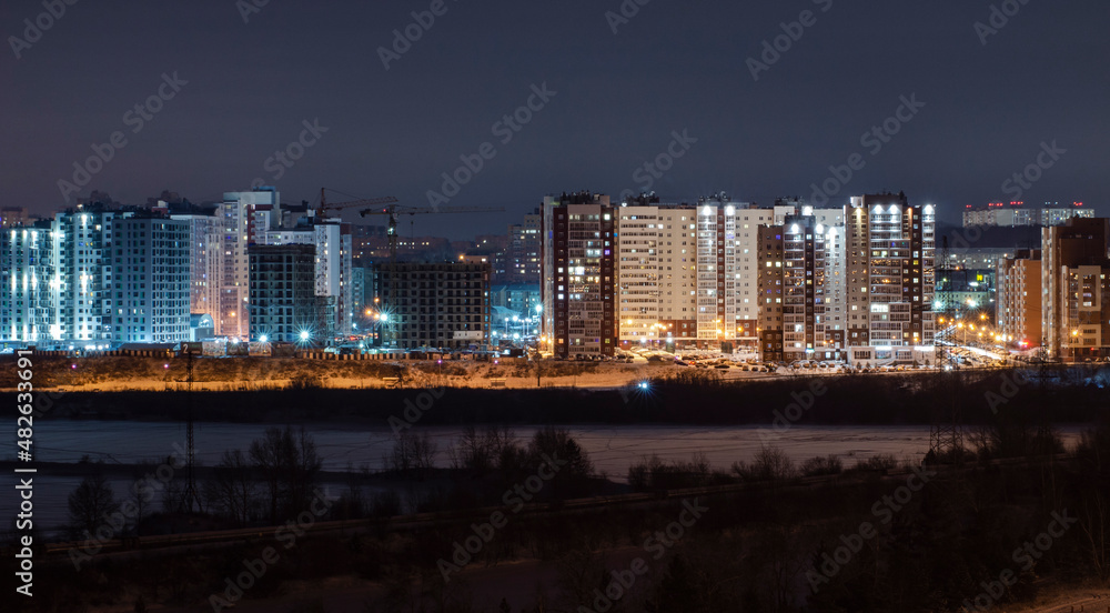 city harbour at night