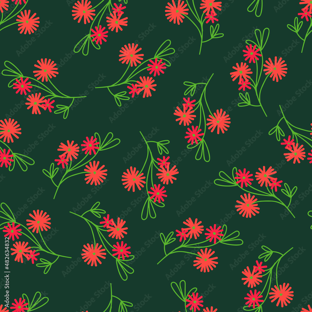 Seamless floral pattern. Vector illustration. Seamless floral pattern. Vector illustration.