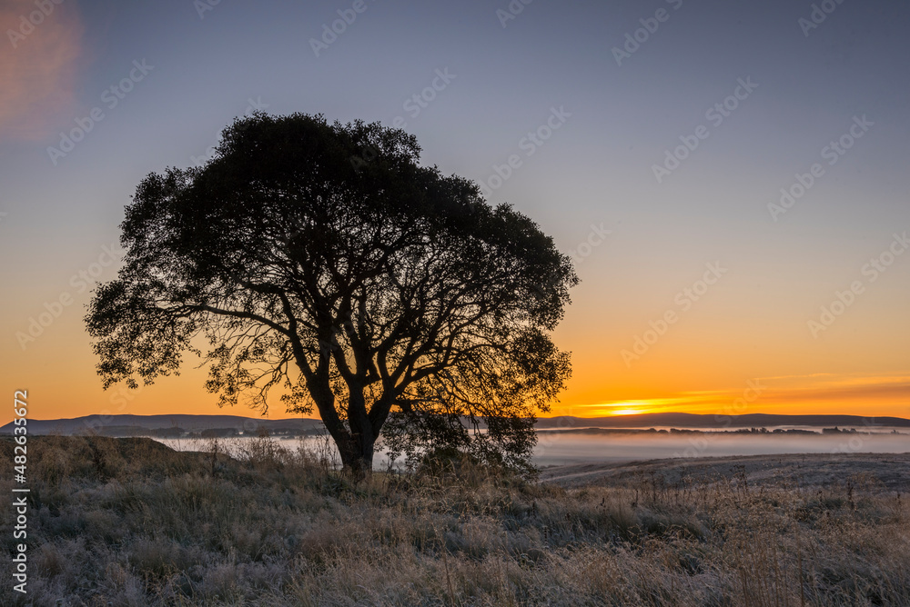 Early mor
nhing sunrise in remote Scottish landscape. 