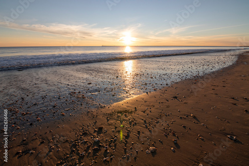 Wallpaper Mural A sunset in one of the most beautiful beaches in Spain, Mazagon. Concept of the most beautiful beaches. Torontodigital.ca