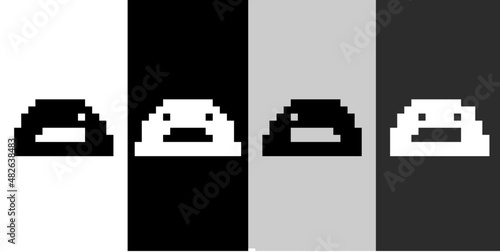 Set line Manicure lamp icon isolated on black and white, transparent background. UV lamp for nail polish drying. Vector