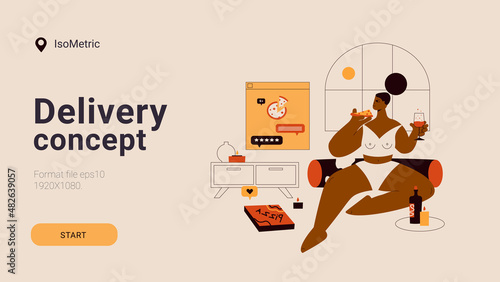 VR store. Food delivery. Food order online. New reality. Remote order of food