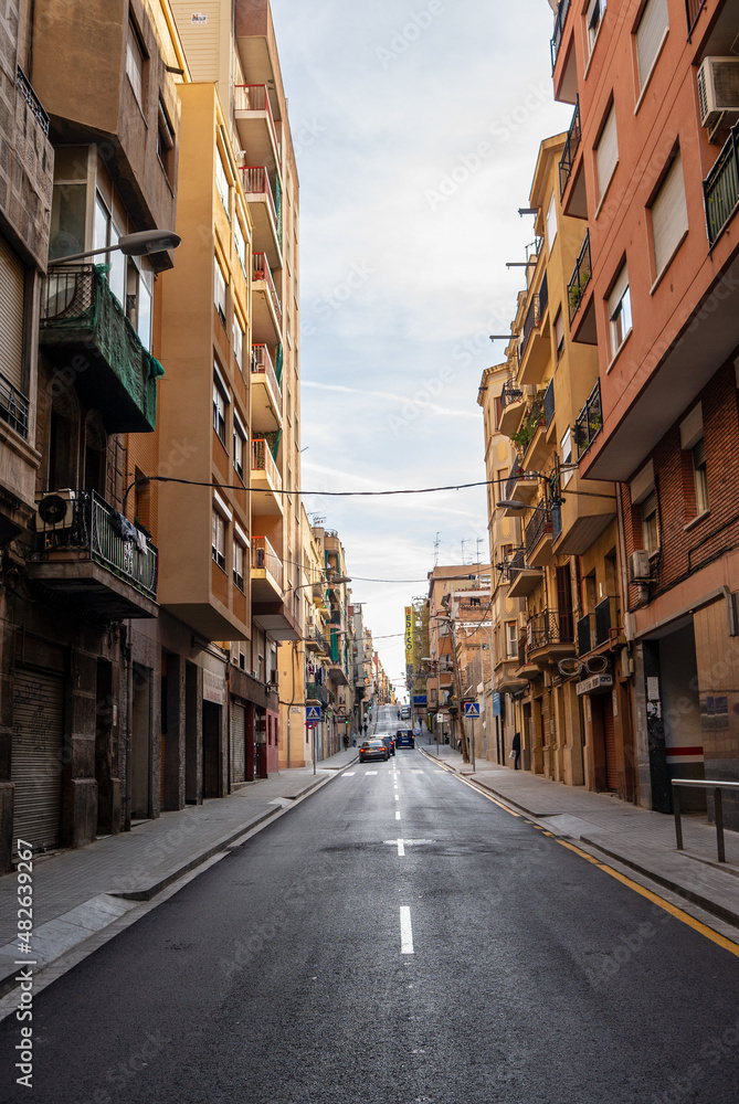 Quiet Spanish street in the morning