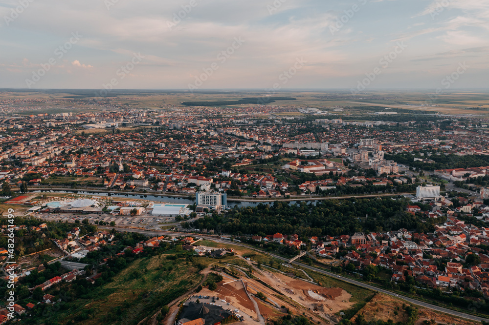 Aerial view of Oradea, Romania