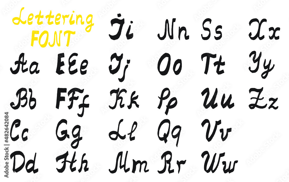 Hand-drawn alphabet. Lettering alphabet in vector.
Bold hand-drawn letters. Hand-drawn alphabet. Lettering alphabet in vector.
Bold hand-drawn letters.