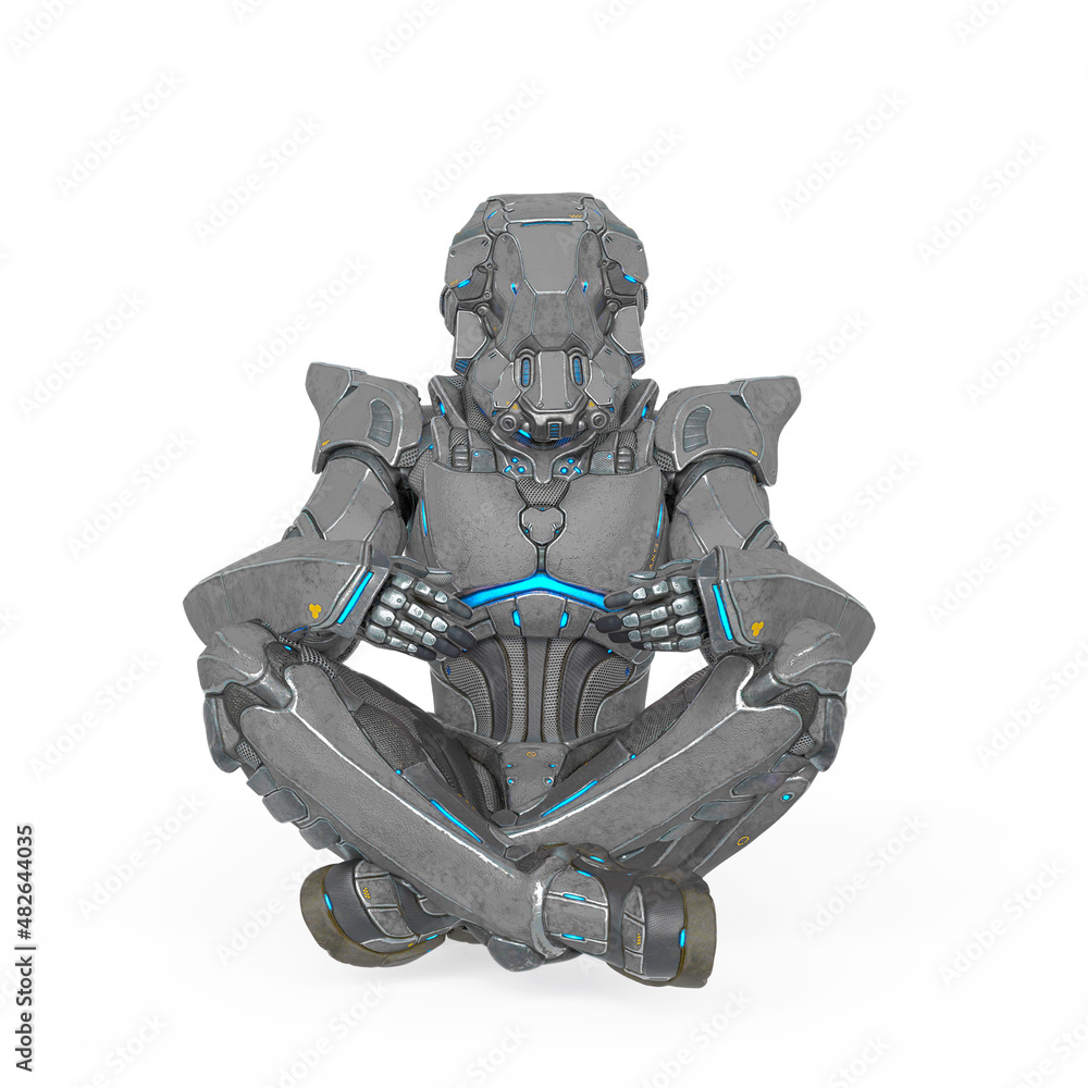 man in an armored nano tech suit is doing yoga man in an armored nano tech suit is doing yoga
